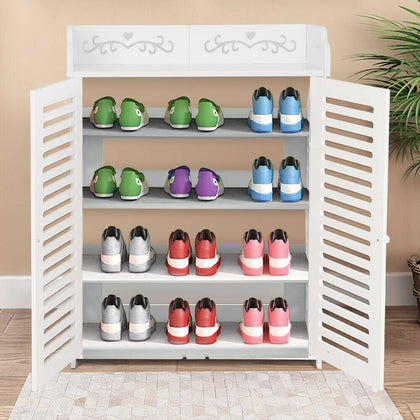 4-layer child shoe rack storage rack display rack organizer unit cabinet white