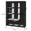 New 71" Fabric Wardrobes Clothes Closet 8 Storage Shelves with 3 Handing Rail