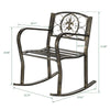 Garden Patio Outdoor Relaxing Metal Rocking Chair Porch Deck Armchair Lounge UK