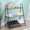 3 Tier Metal Wire Shoe Rack Ladder Shelf Organizer Plant Flower Pot Holder Stand