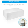 Bedside Table Floating Nightstand Wall-Mounted Shelf with Drawer White Wooden