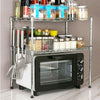 2 Tier Microwave Oven Rack Stand Stainless Steel Kitchen Storage Organiser Shelf
