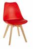 Eiffel Dining Chair Set Retro Jamie Tulip Chairs Solid Wood Legs PU Padded Seat