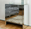 Angled Mirrored Chest of Drawers 6 3 Bedside Table Storage Bedroom Furniture