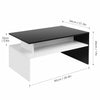 Modern Rectangle Coffee Table Living Room Furniture w/Lower Shelf Lounge Tables