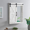 Wooden Bathroom Mirror Cabinet Wall Mount Storage Shelves Organizer Single Door