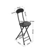 2/4x Small Dining Chair Foldable Wood Metal Kitchen Dinner Seat Space Saving