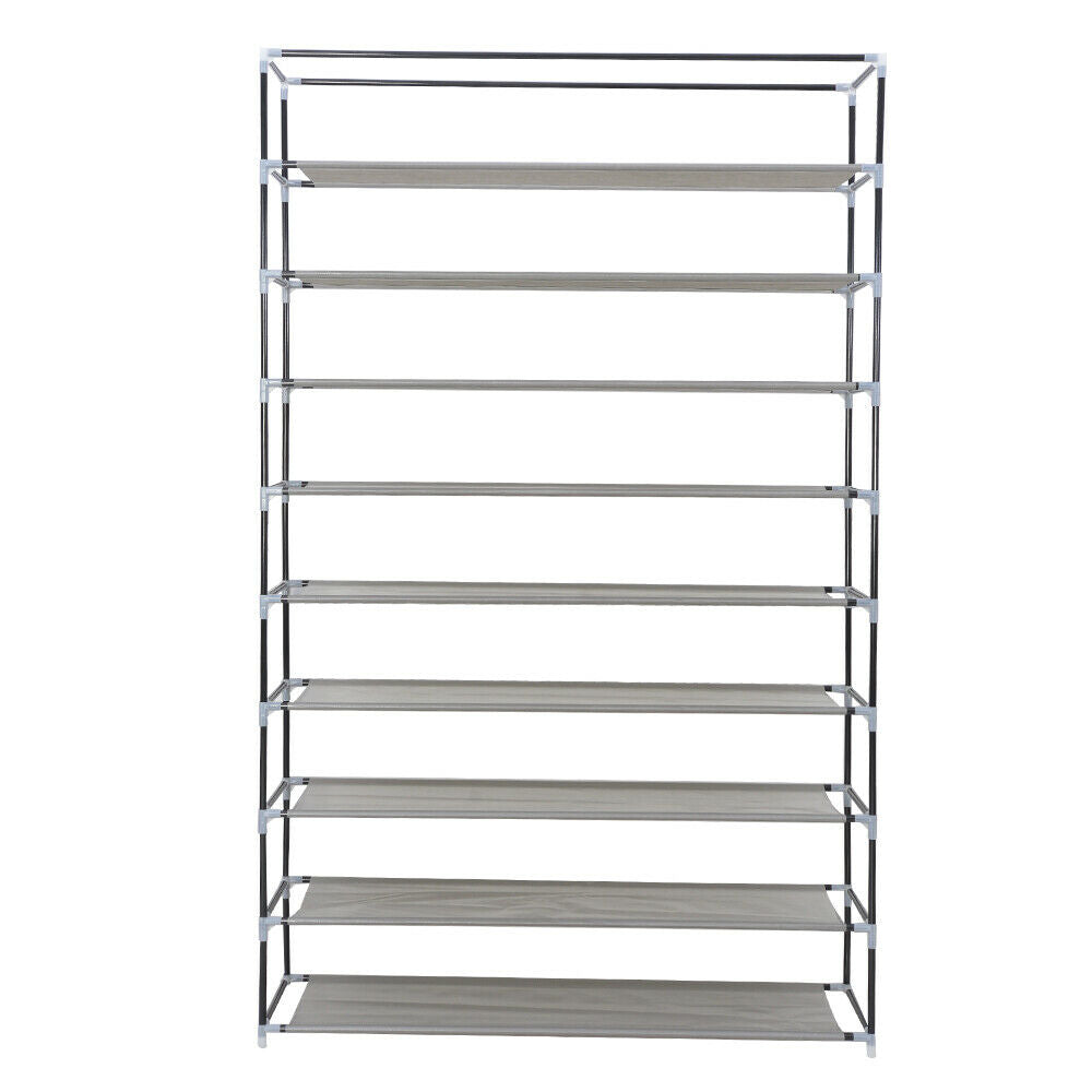 9 Tiers 50 Pairs Shoe Rack Dustproof Shelf Storage Organiser Shoes Cabinet Stand