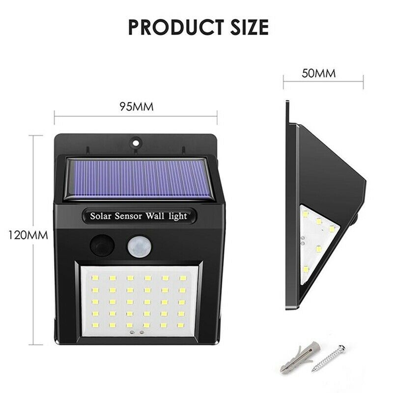 Solar Power Motion Sensor Garden Outdoor Floodlight LED PIR Security Light Save