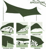 200GSM Tarpaulin Heavy Duty Builders Waterproof Ground Sheet Camping Cover Green
