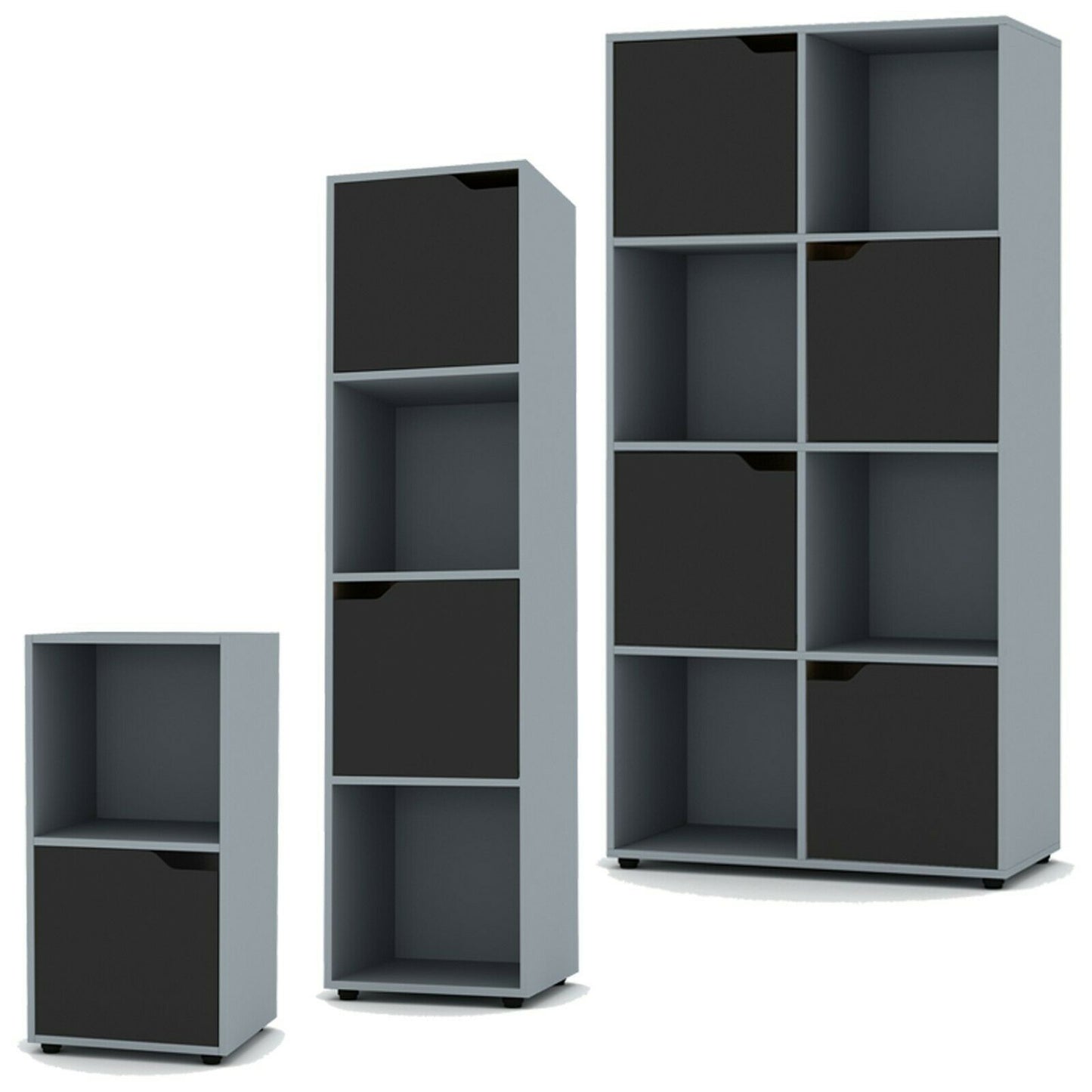 2, 4, 8 Cube Bookcase Shelving Display Shelf Storage Unit Wooden Door Organiser