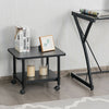 2-Tier Under Desk Machine Stand Mobile Printer Cart with Wheels for Home Office