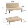 Fabric Upholstered 2 Seater Sofa Bed Small Couch Sofabed Sleeper Modern Home