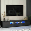 Modern 200 cm TV Unit Stand Cabinet with LED Lights High Gloss Doors