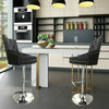 Heavy Duty Velvet Lion Knocker Bar Stool Thicken Upholstered Button Chair 360°