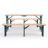 Garden Folding Beer Party Table Bench Outdoor Dining Wooden Furniture 4 Seater