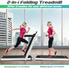 2 in 1 Folding Treadmill Electric Walking Running Machine Bluetooth LED Display