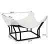 Elevated Fabric Pet Dog Cat Sleeping Hammock Bed Home Camping Cot Metal Frame