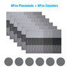 12PCS PVC Place Mats and Coasters Non-slip Washable Dining Table Placemats UK
