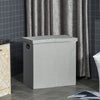 115L Folding Laundry Clothes Basket w/ 2 Dividers Lid Removable Lining