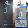 Shower Kit Twin Head 2 Mixer Shower Heads Rail Hose Riser Square Bathroom Set