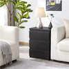 3 Drawer End Table Black Bedside Drawer Wood Nightstand Side Table for Bedroom