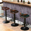 2x Bar Stools Faux Leather Kitchen Cafe Swivel Bar Stool Padded Chair Gas Lift