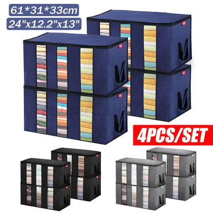 Laundry Under Bed Storage Bag Extra Large Strong Zipped Under Bed Bedding Clothe