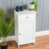 Bathroom Drawer Cabinet Wooden White Single Door Storage Cupboard Unit Christow