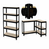 5 TIER HEAVY DUTY BOLTLESS METAL SHELVING SHELVES STORAGE SHELF GARAGE HOME