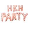 Rose Gold Hen Night Do Party Bride To Be Foil Latex Letter Balloon Helium Heart