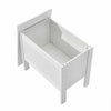 WOODEN BATHROOM STORAGE CHEST WHITE CABINET LAUNDRY CLOTHES BASKET BIN UNIT