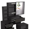 Dressing Table With Drawers Mirror Stool Set Makeup Desk Vanity Table Bedroom