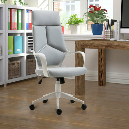 Vinsetto Home Office Chair High-Back Task Mesh 360° Swivel w/ Wheels, Grey