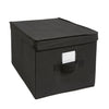 3 x FOLDABLE FABRIC STORAGE BOXES WITH LIDS COLLAPSIBLE STORAGE CUBES ORGANIZER