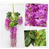 Artificial Silk Fake Wisteria Flowers Garland Vine Hanging for Garden Shop Bar