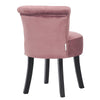 Bedroom Velvet/Linen Button Dressing Chair Cushiony Seat Piano Stool Wooden Legs