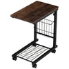Modern Sofa Bed Side End Coffee Table Laptop Notebook Desk w Wheel Height Adjust
