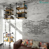 Metal Pipe Floating Shelf, Wall Mounted Industrial Hanging Storage Unit