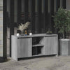 Small Grey Modern TV Stand Media Storage Cabinet Shelf Unit Cupboard Doors Room