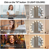 Hollywood Vanity Make Up Mirror with Lights 18-LED Tabletop Wall Metal 80x62cm
