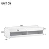 LED TV Stand Wall Mount Entertainment Center Floating TV Unit for Living Room