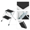 Heavy Duty Folding 2 Step Ladder Stool Steel Frame Ladder Anti-Slip Mat Kitchen