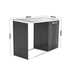 Garden Shed Galvanised Steel Outdoor Firewood Storage Log Store Tool Cabinet