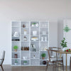 Tall Bookcase CD DVD Storage Tower Rack 18 Cubes Bookshelf with Adjustable Shelf