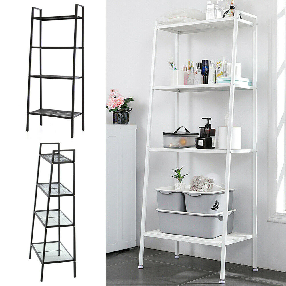 Ladder Shelving Unit 4 Tier Tall Display Stand Bookshelf Plant Book Storage Rack