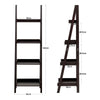 4 Tier Corner Shelf Ladder Bookcase Shelving Unit Storage Rack Plant Stand Brown