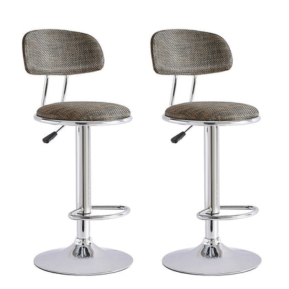 2x Barstools Breakfast Bar Stools Kitchen High Chair Swivel Lift Bistro Brown