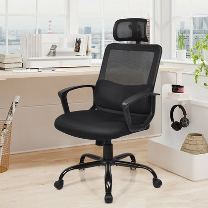 Ergonomic Office Mesh Desk Chair High-Back Swivel Computer Chair Adjustable