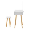 LED White Dressing Table Makeup Desk with Stool Bedroom Furniture Modern Gift